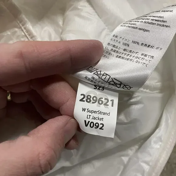 Outdoor Research Jacket Womens S White SuperStrand LT Insulated Lightweight - Picture 5 of 9